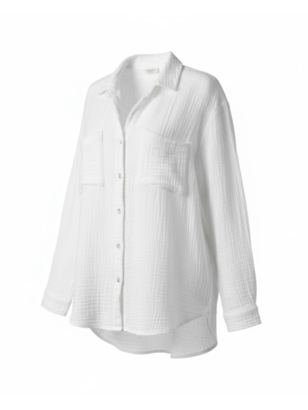Eileen Fisher Oversized Button Down Shirt in White Size XS